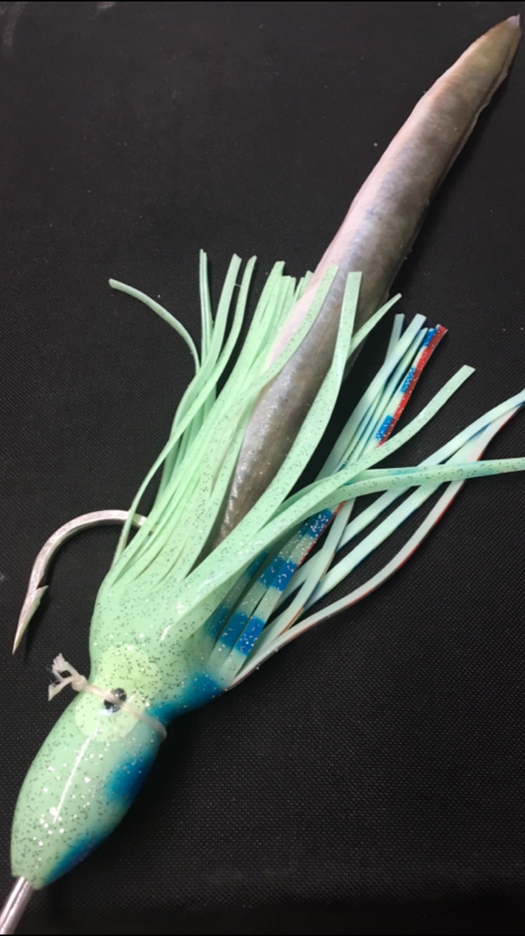 eel fishing baited hook Rigged Eel*